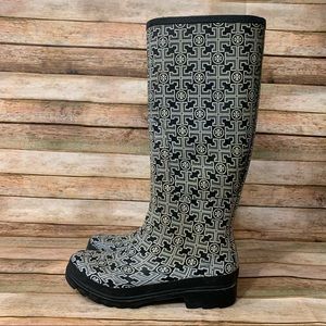 Tory Burch Wellington Rubber Rain Boots